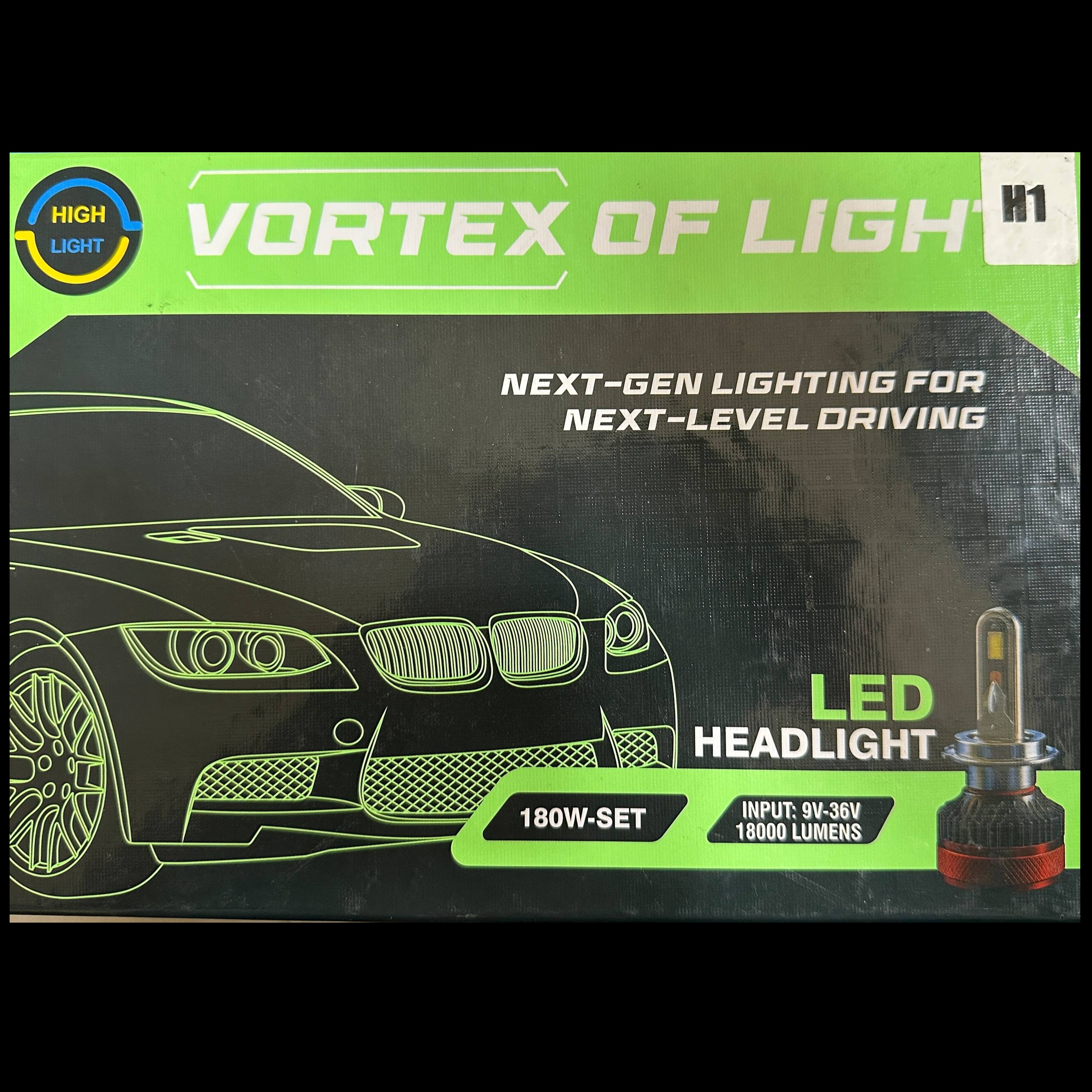 هدلایت VORTEX پایه H7 سفید